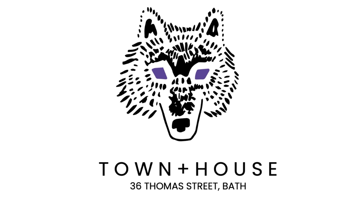 Photo shows Wolf Wine logo & TOWN + HOUSE logo