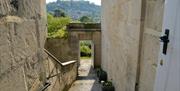 Steps to entrance and views over Bath