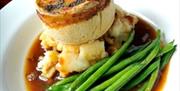 The Bath Pie. Bellringer Ale brewed in the heart of Bath, local beef from Marshfield  and ‘Bath Blue’ Cheese.