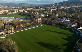 An aerial view of Bath Cricket Club