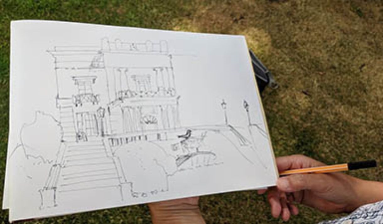 Sketching Day at The Bishop's Palace
