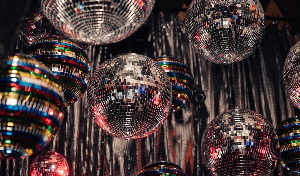 A collection of disco balls