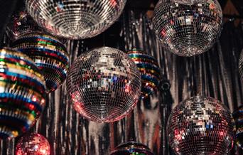 A collection of disco balls