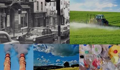 A collage of images showing pollutants in Bath over the years