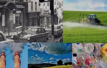 A collage of images showing pollutants in Bath over the years