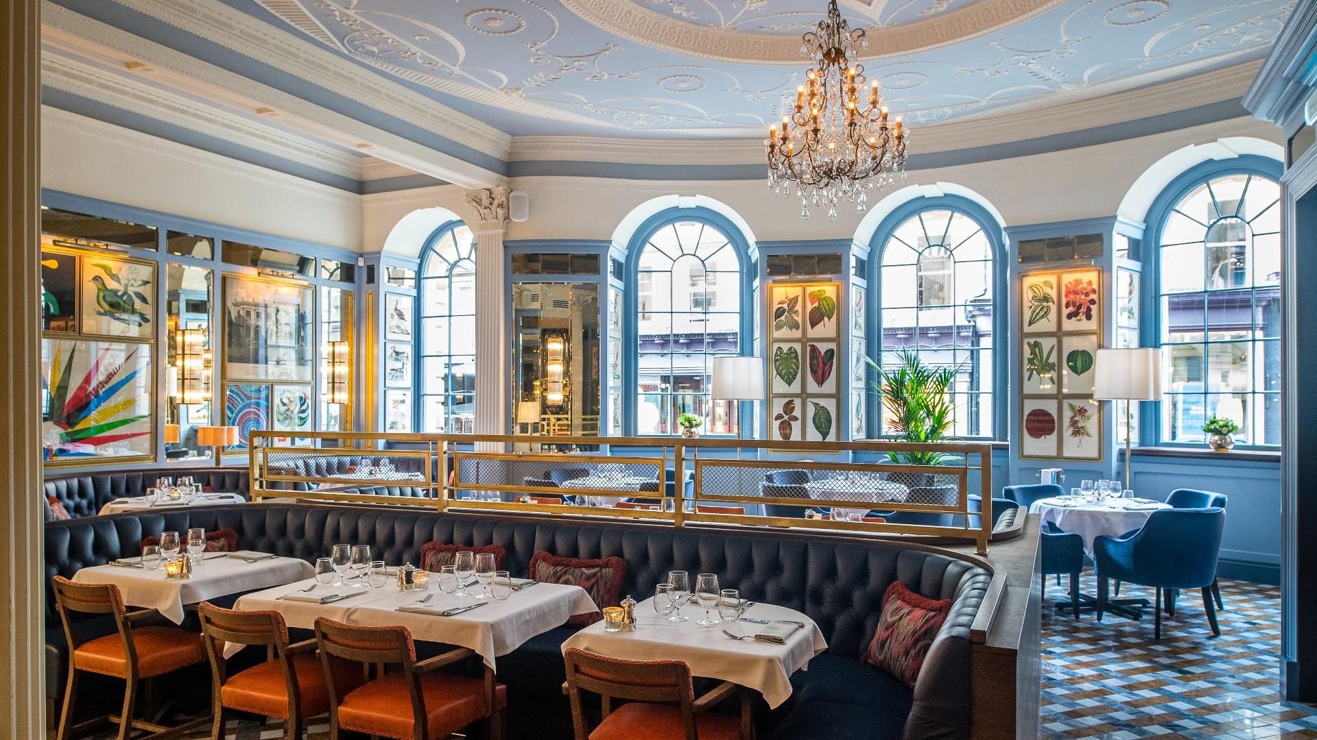 The Ivy Bath Brasserie Interior Ceiling.