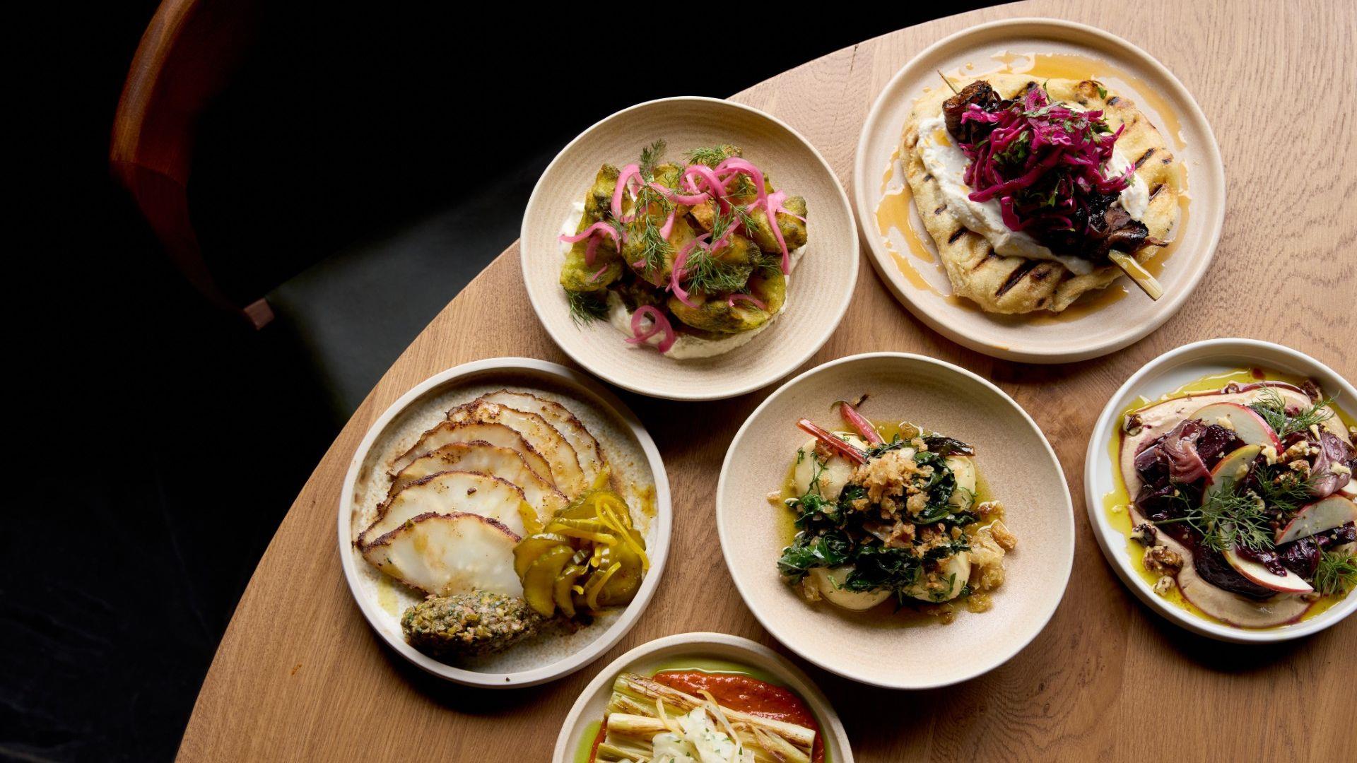 Selection of dishes at Root in Bath