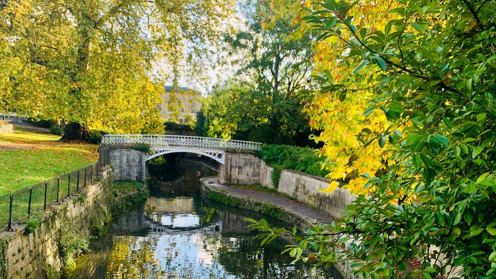 Sydney Gardens in Bath in autumn