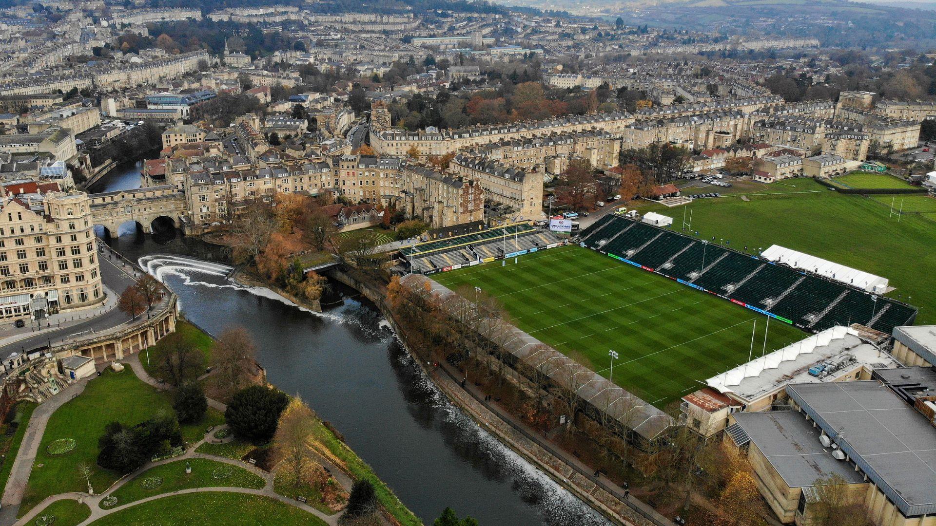 Bath Rugby aerial view