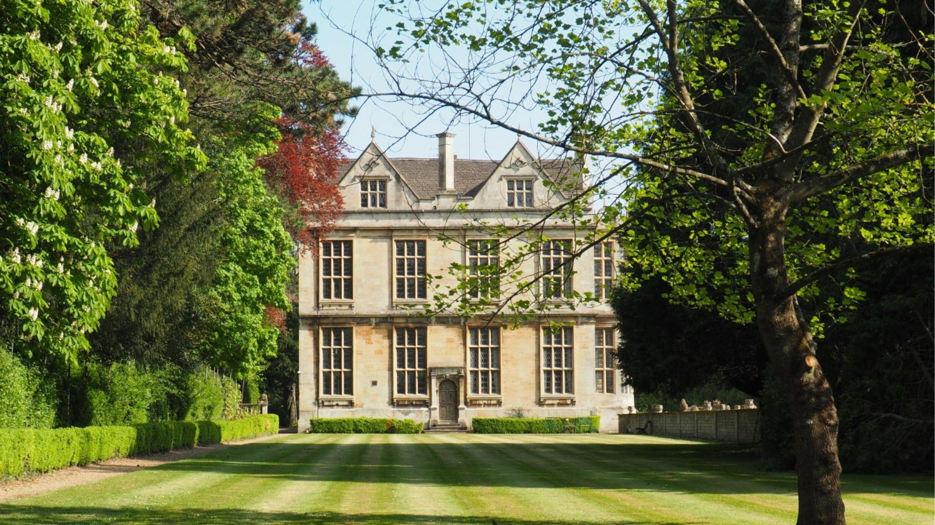 The Hall exterior house and lawn