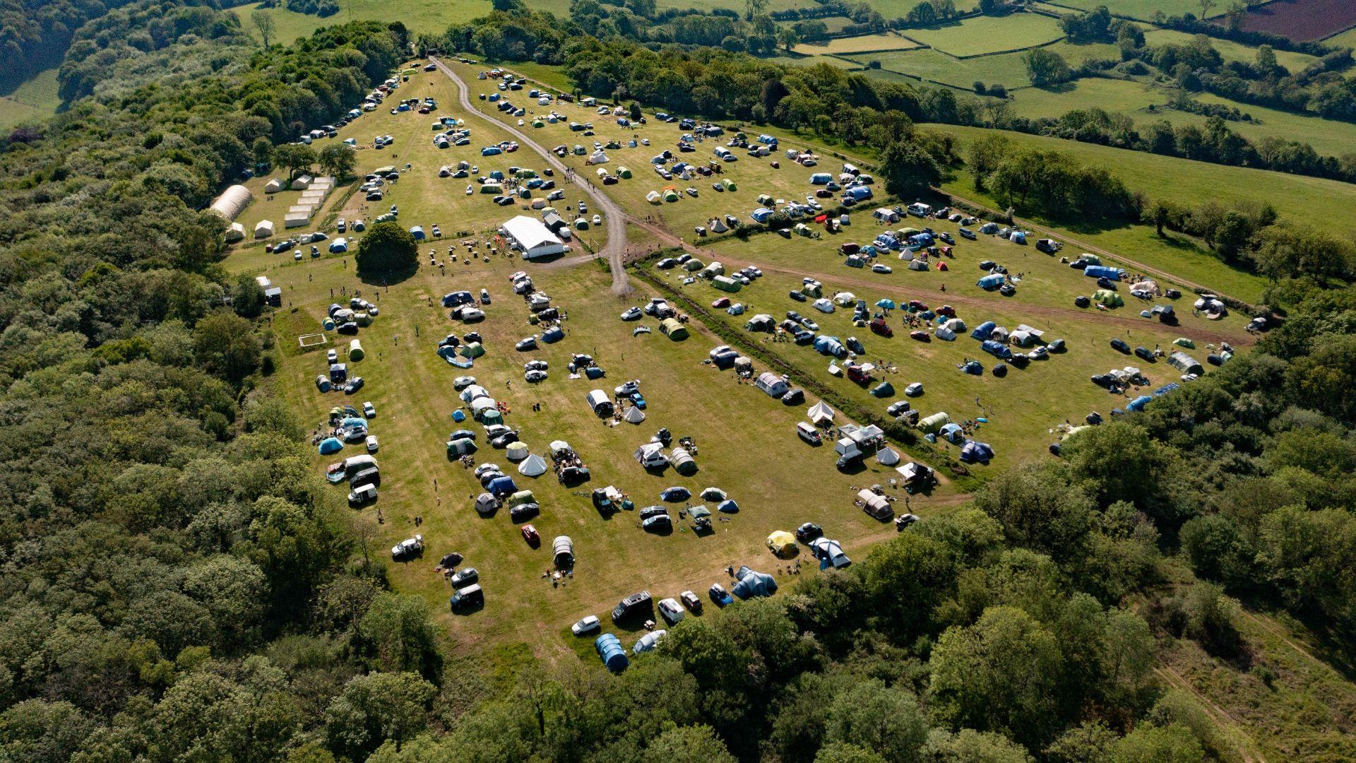 Mendip Basecamp aerial view