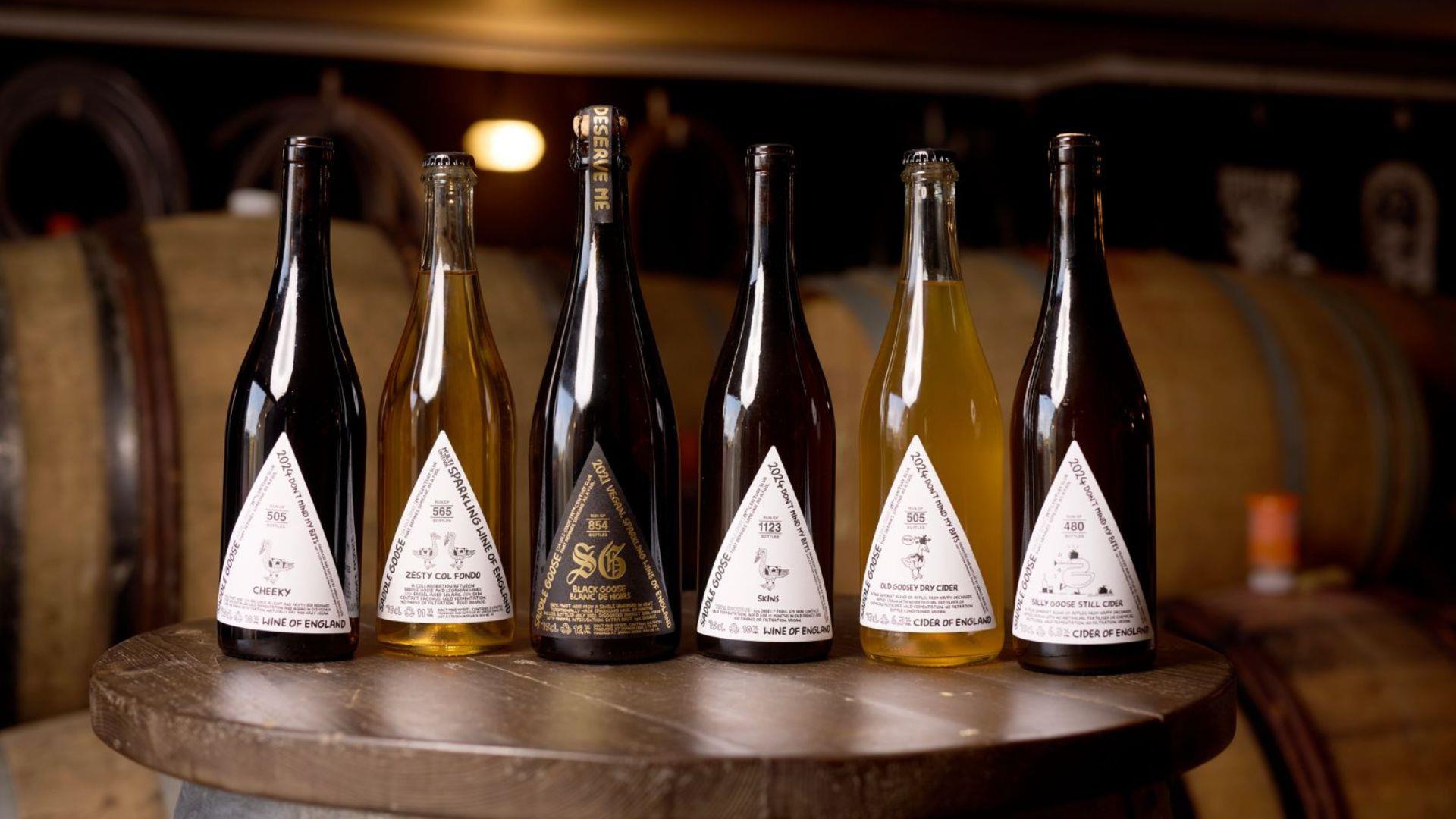 Saddle Goose wine bottles