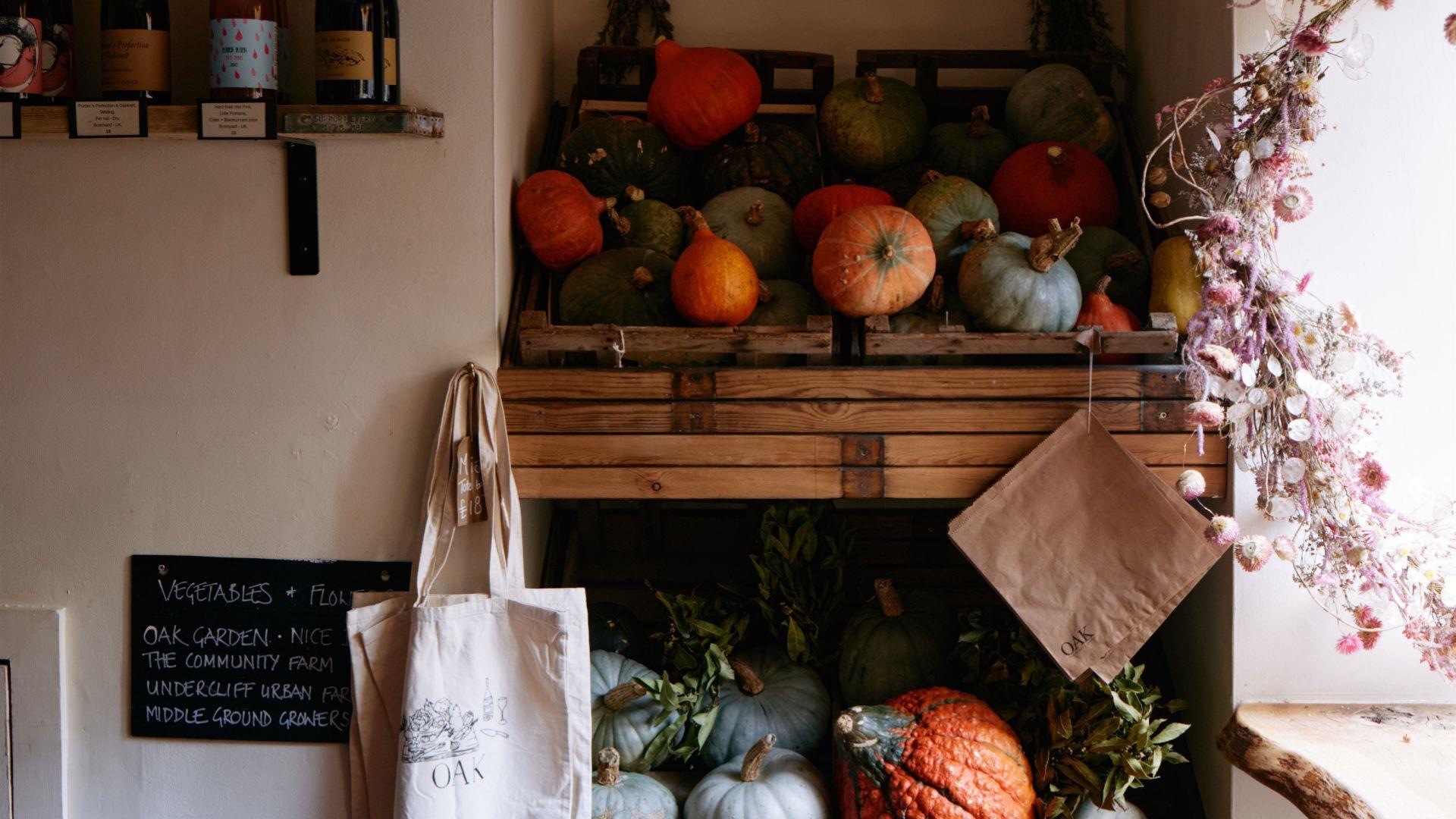OAK Restaurant deli shelves