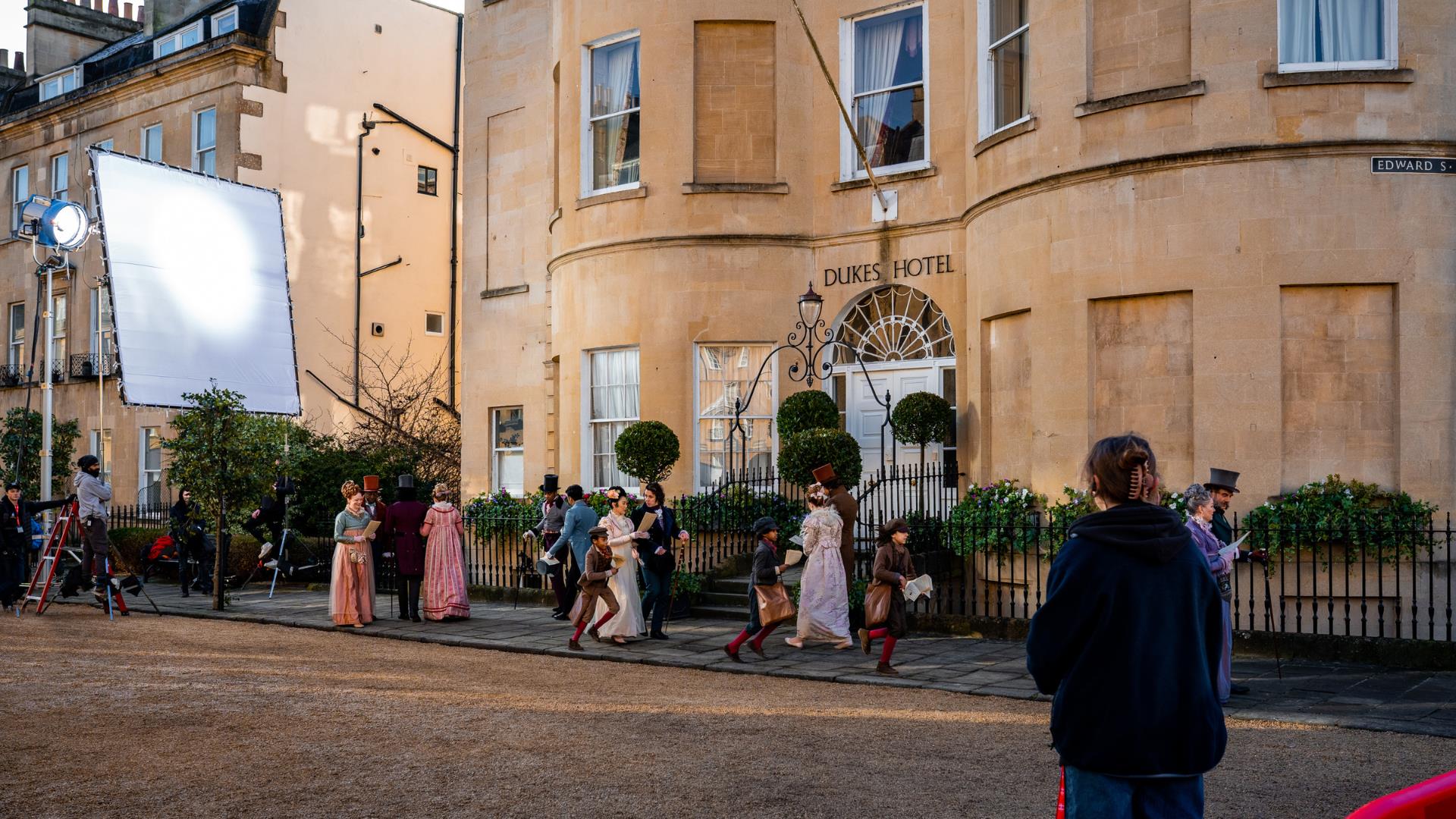 Bridgerton filming in Bath, credit Jamie Bellinger