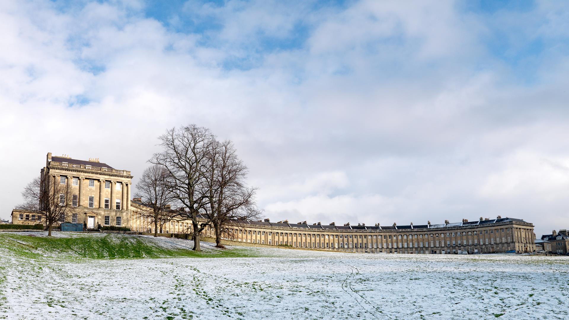 Royal Crescent in the snow