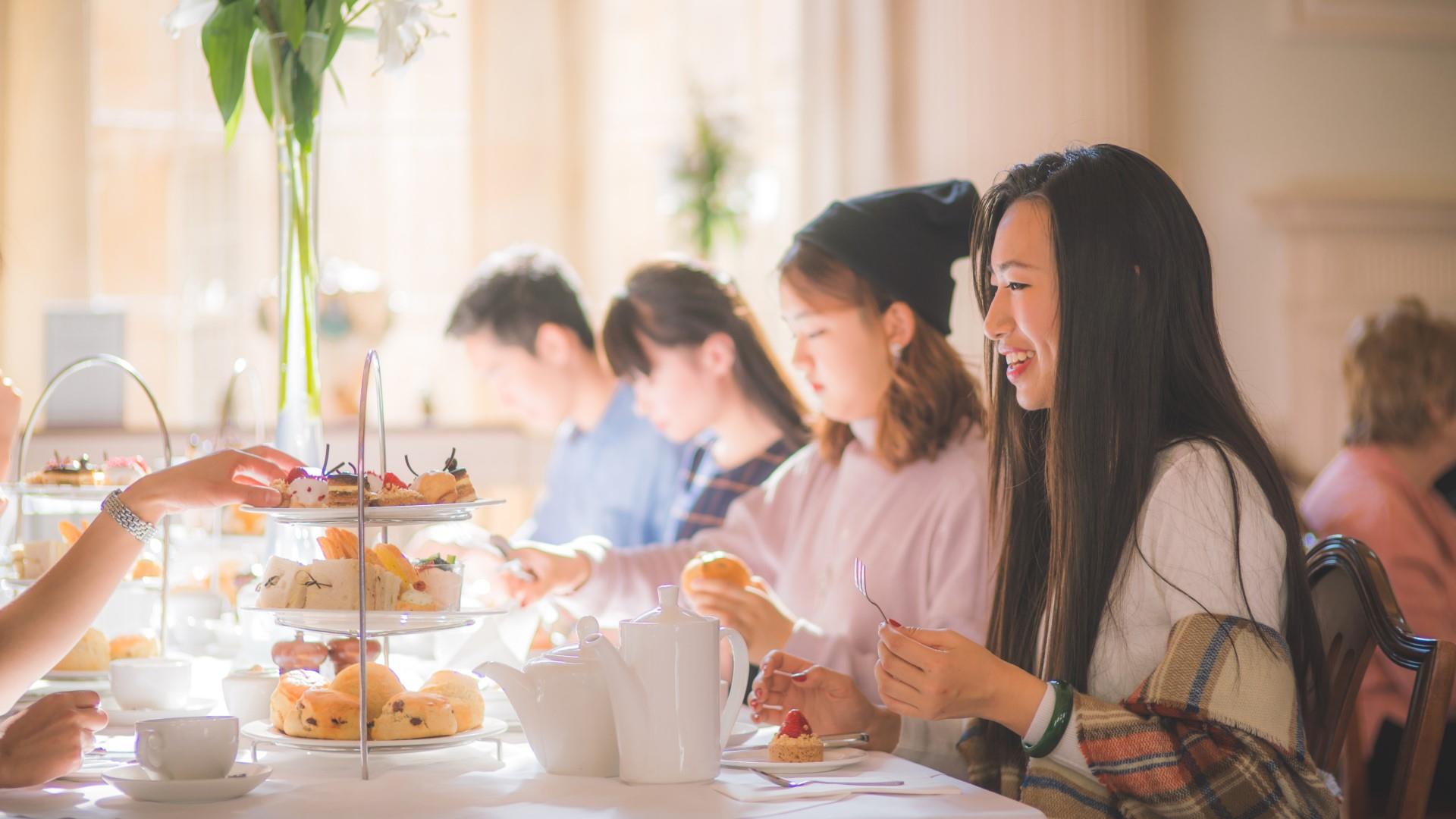 Afternoon tea group at Pump Room Restaurant