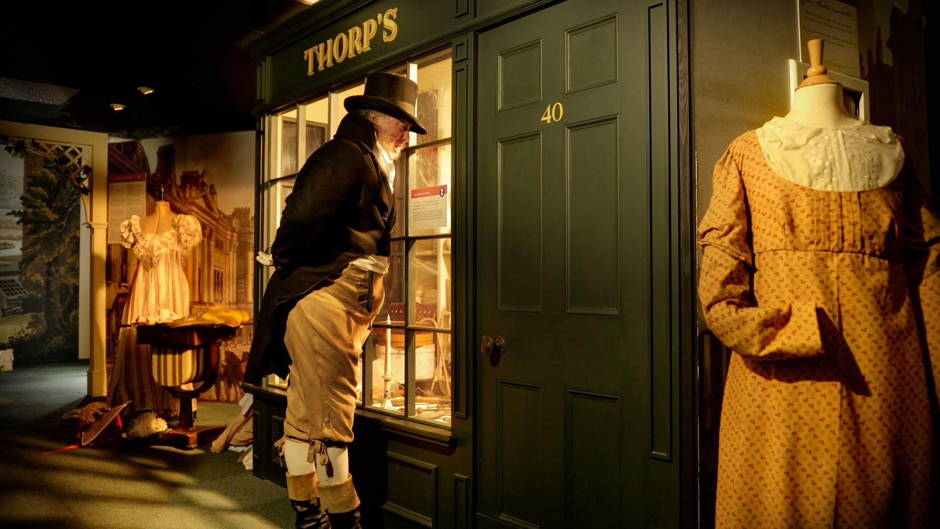 An Austen themed exhibit at The Jane Austen Centre