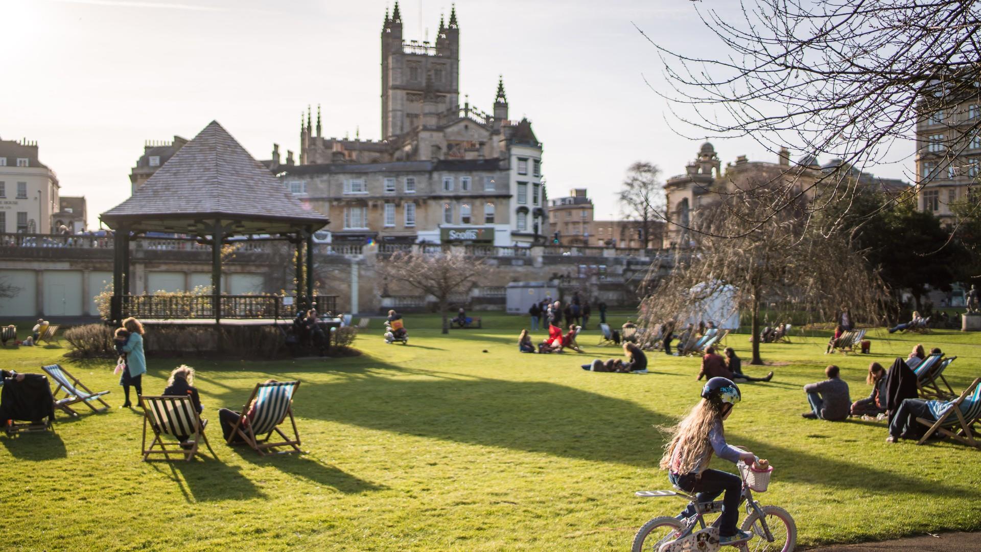 Public enjoying Parade Gardens