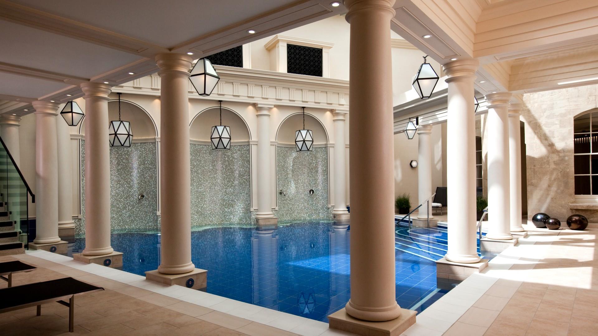 An empty pool at Spa Village Bath at The Gainsborough Bath Spa