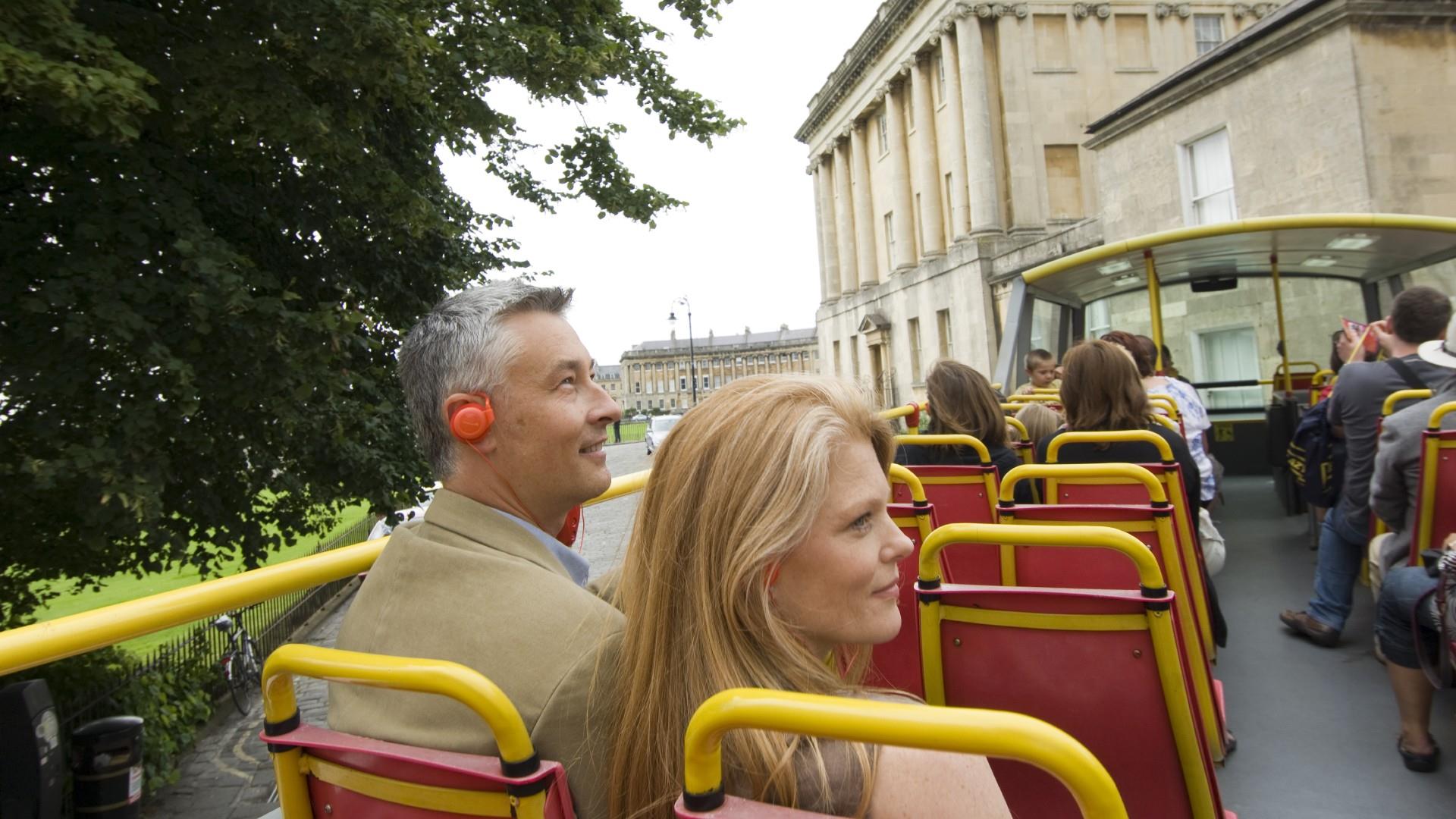 Couple on City Sightseeing Bus