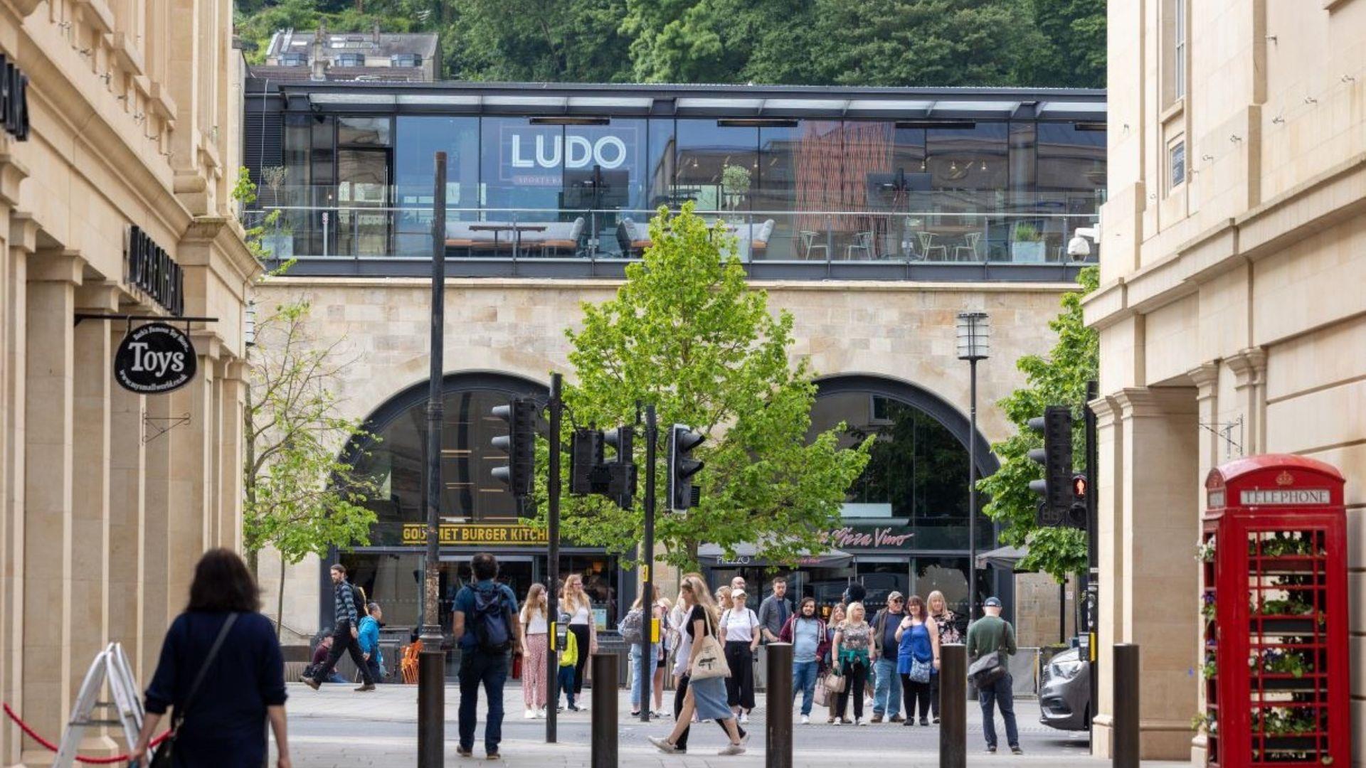 SouthGate Bath - Street looking to Ludo