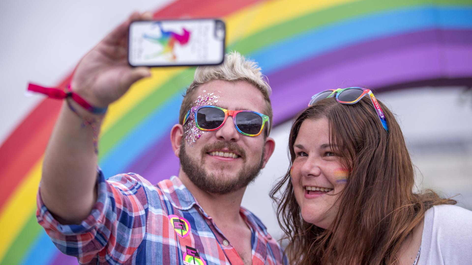 Couple at Pride