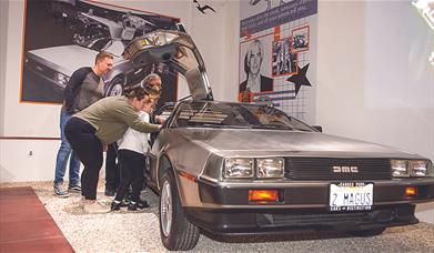 A DMC DeLorean on display at Haynes International Motor Museum, Somerset 