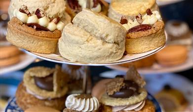 Scones and cake display