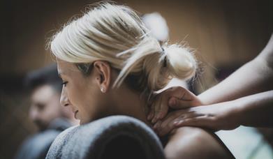 Person having a shoulder massage 