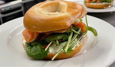 Salmon bagel