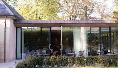 Exterior of the Walled Garden Restaurant at Lucknam Park in Thickwood, near Bath