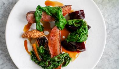 A plate of food at Beckford Canteen