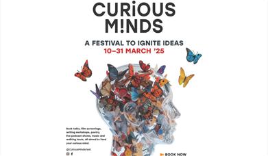 A poster advertising the Curious Minds Festival in Bath