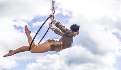 Circus Festival performer at Beckford's Tower