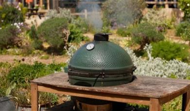 Big Green Egg BBQ sunset