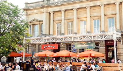 Exterior of the Green Park Brasserie restaurant in Bath