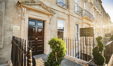 Exterior of a Georgian townhouse in Bath 
