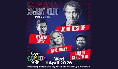 A poster advertising a Komedia Comedy Club special featuring John Bishop.