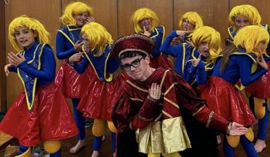 child dressed as Lord Farquade from Shrek