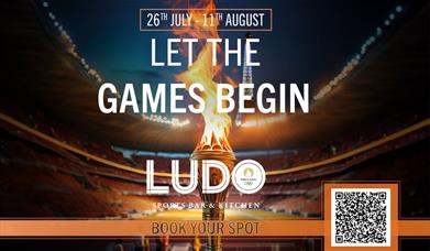 Picture of the Olympic torch - promoting watching Paris 2024 live at Ludo