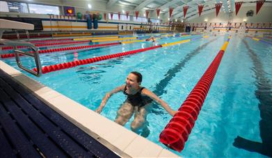 Girl in swimming pool