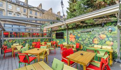 Beer garden at Bath Cider House