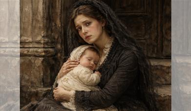 painting of woman and child