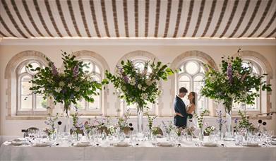 Couple at wedding venue