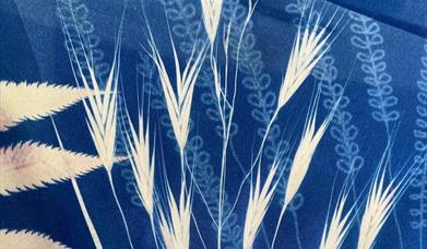Image showing leaves printed onto material