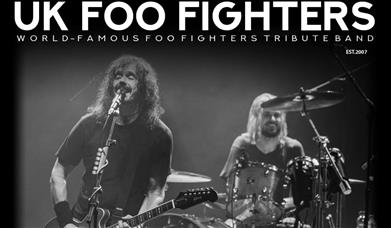 Black and White UK Foo Fighters Poster 