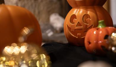 A display of pumpkins