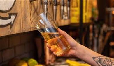 Pouring a cider