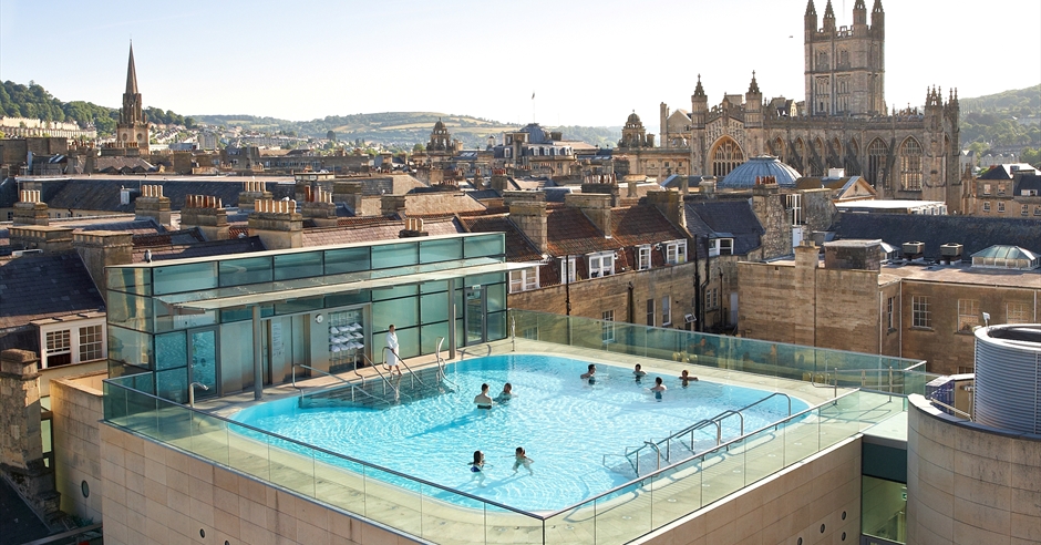 Thermae Bath Spa vista desde el aire 