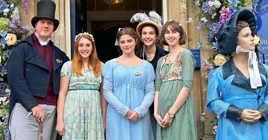 Jane Austen Centre Bath on a Georgian street for a literary Bath itinerary